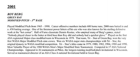 Dennis Kostac - Hall of Fame