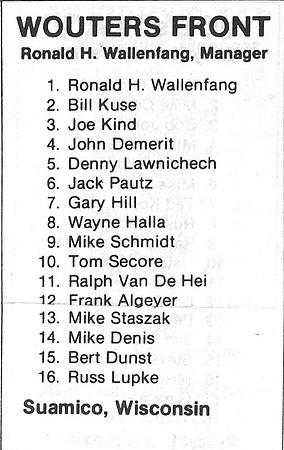 1981 Major State Tournament at Wouters Front Green Bay  (11)
