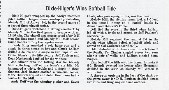 1987 League Champions Dinkys
