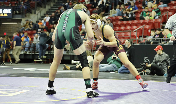 Waterloo 160 lbs. Trevor Firari Match #1 State Tournament 2023  (24)
