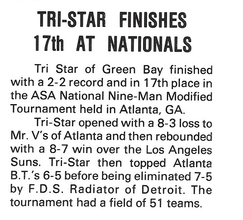 1986 Spring  Issue of Softball Revue  Magazine - Major Modified