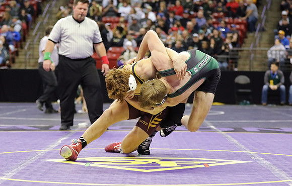Waterloo 160 lbs. Trevor Firari Match #1 State Tournament 2023  (38)