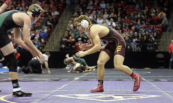 Waterloo 160 lbs. Trevor Firari Match #1 State Tournament 2023  (36)