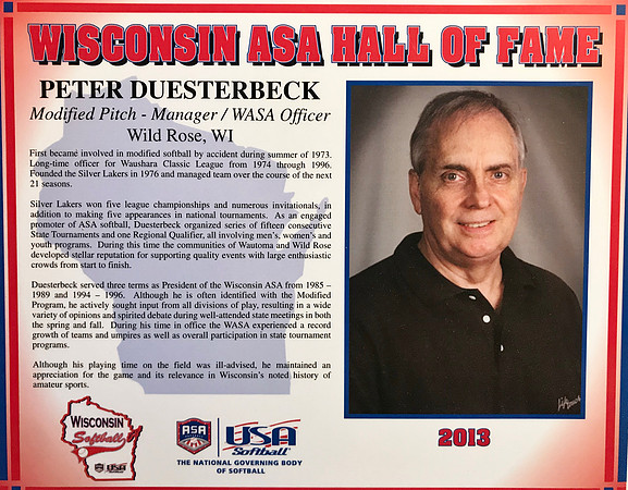 2013 Peter Duesterbeck Hall of Fame  (1)