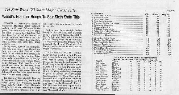 1991 Class A State Tourney Program  (40)