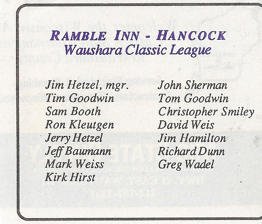 1991 Class A State Tourney Program  (30)