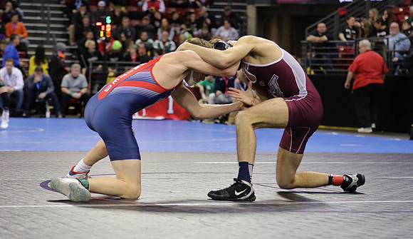 Sun Prairie 132 lbs. Parker Olson Match #1 State Tournament 2023    (4)