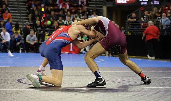 Sun Prairie 132 lbs. Parker Olson Match #1 State Tournament 2023    (5)