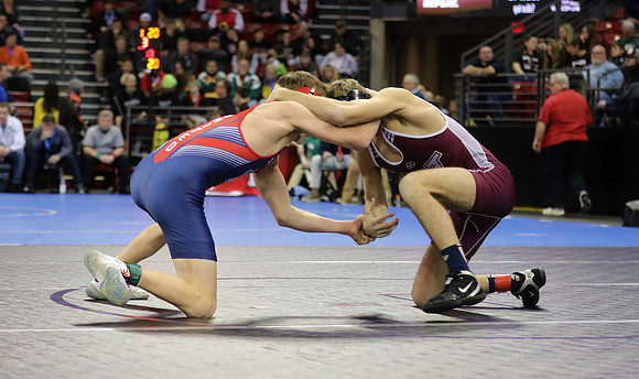 Sun Prairie 132 lbs. Parker Olson Match #1 State Tournament 2023    (3)