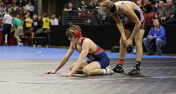 Sun Prairie 132 lbs. Parker Olson Match #1 State Tournament 2023    (8)