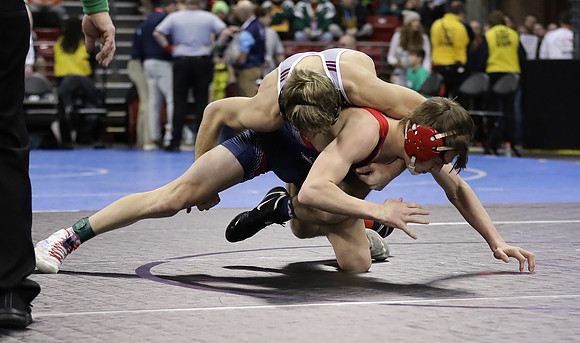 Sun Prairie 132 lbs. Parker Olson Match #1 State Tournament 2023    (15)