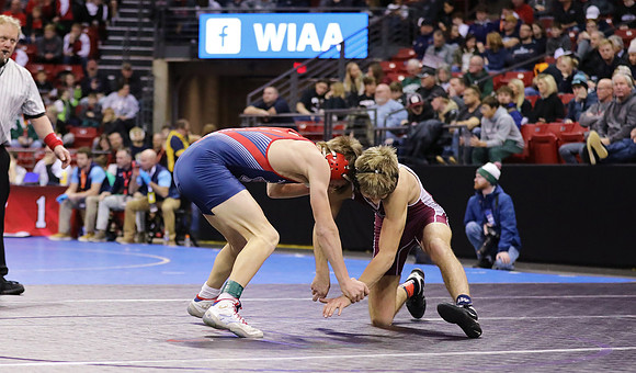 Sun Prairie 132 lbs. Parker Olson Match #1 State Tournament 2023    (23)