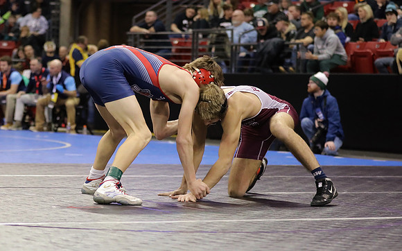 Sun Prairie 132 lbs. Parker Olson Match #1 State Tournament 2023    (25)