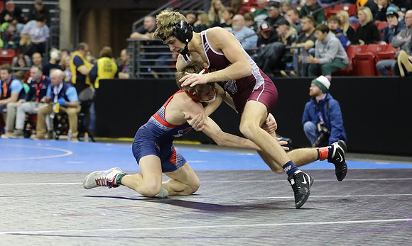Sun Prairie 132 lbs. Parker Olson Match #1 State Tournament 2023    (28)