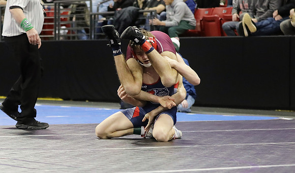 Sun Prairie 132 lbs. Parker Olson Match #1 State Tournament 2023    (33)