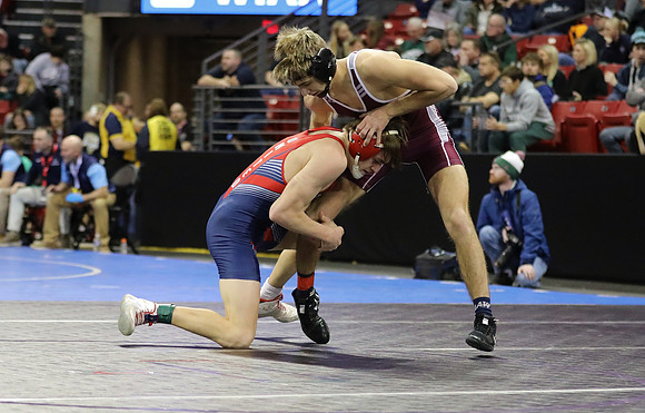 Sun Prairie 132 lbs. Parker Olson Match #1 State Tournament 2023    (32)