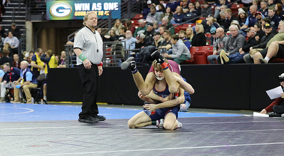 Sun Prairie 132 lbs. Parker Olson Match #1 State Tournament 2023    (34)