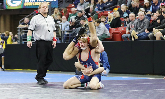Sun Prairie 132 lbs. Parker Olson Match #1 State Tournament 2023    (36)
