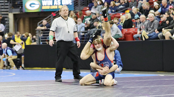 Sun Prairie 132 lbs. Parker Olson Match #1 State Tournament 2023    (38)
