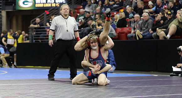 Sun Prairie 132 lbs. Parker Olson Match #1 State Tournament 2023    (39)