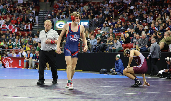 Sun Prairie 132 lbs. Parker Olson Match #1 State Tournament 2023    (43)