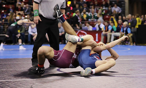 Sun Prairie 132 lbs. Parker Olson Match #1 State Tournament 2023    (49)