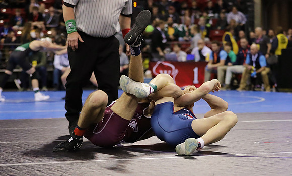 Sun Prairie 132 lbs. Parker Olson Match #1 State Tournament 2023    (50)