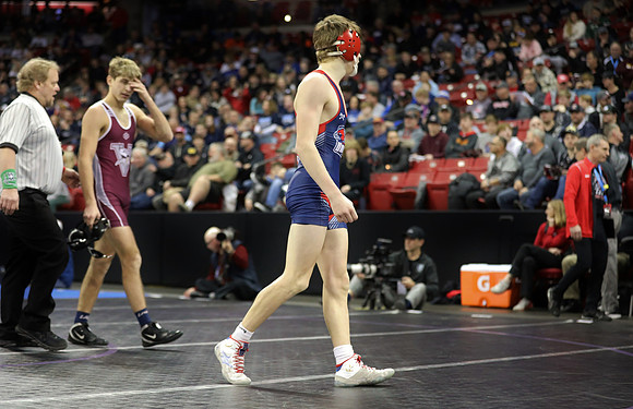 Sun Prairie 132 lbs. Parker Olson Match #1 State Tournament 2023    (53)