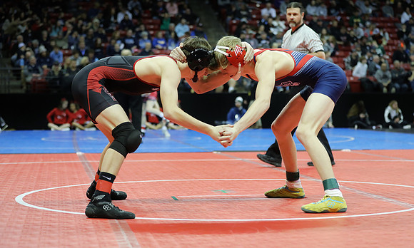 Sun Prairie 138 lbs. Dylan Muehlenberg Match #1 State Tournament 2023 (9)