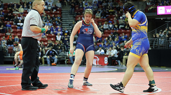 Sun Prairie 165 lbs. Sophia Bassino Match #1 at State Tournament 2023  (16)