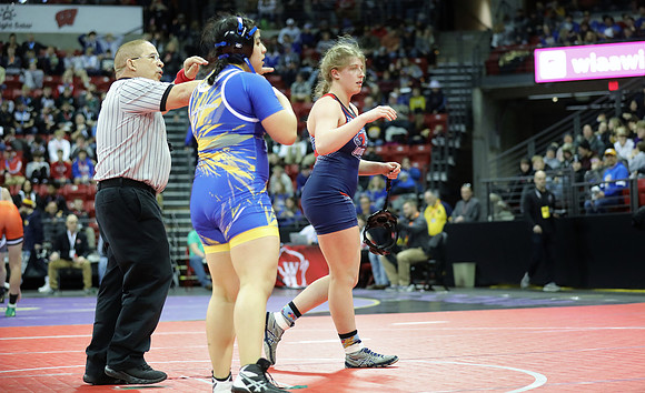 Sun Prairie 165 lbs. Sophia Bassino Match #1 at State Tournament 2023  (17)