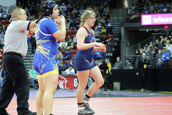 Sun Prairie 165 lbs. Sophia Bassino Match #1 at State Tournament 2023  (19)