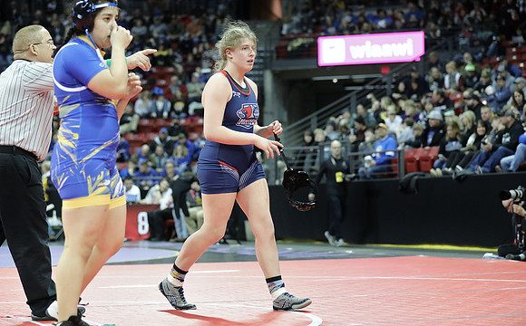 Sun Prairie 165 lbs. Sophia Bassino Match #1 at State Tournament 2023  (21)