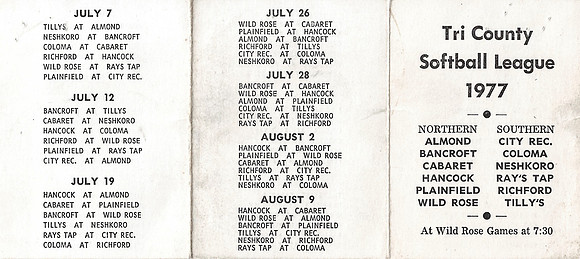 1977 Tri County Softball League