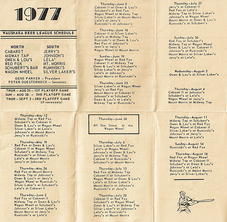 1977  Waushara County Beer League