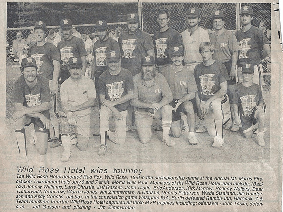1990 Wild Rose Hotel Win's Mt Morris Fireman's Tournament