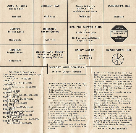 1977  Waushara County Beer League (2)