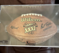 ($800.00) Item #52 Brett Favre Autographed Superbowl Pro Football & Case