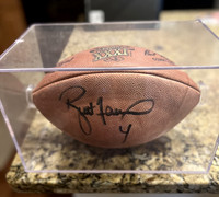 ($800.00) Item #52 Brett Favre Autographed Superbowl Pro Football & Case