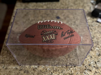 ($1000.00) Item #51 Reggie White Autographed Superbowl XXXI Pro Football & Case