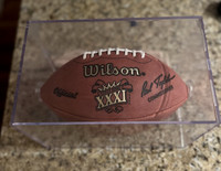 ($1000.00) Item #51 Reggie White Autographed Superbowl XXXI Pro Football & Case