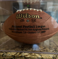 ($1000.00) Item #51 Reggie White Autographed Superbowl XXXI Pro Football & Case