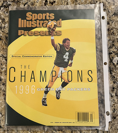 ($30.00) Item #106, 4 of 4 1997 Sports Illustrated 1996 Champions Brett Favre Cover