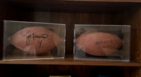 ($1600.00) Item #50 Reggie White & Brett Favre Autographed Super Bowl XXXI Footballs Each In a Case