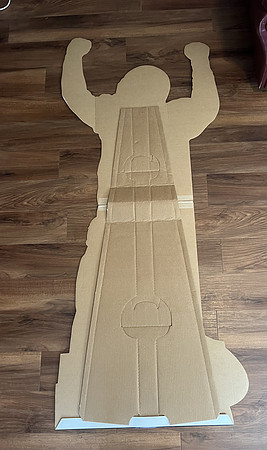 ($800.00) Item #70  2 Lifesize Brett Favre Stand Up Cardboard Cutouts 25+ Years in storage. 7'0 Tall x 35 at Elbows x 33 Elbows above head.