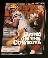 113  ($20.00) SI Brett Favre on Cover - NFL Playoff Edition. Bring on the Cowboys 915-1996