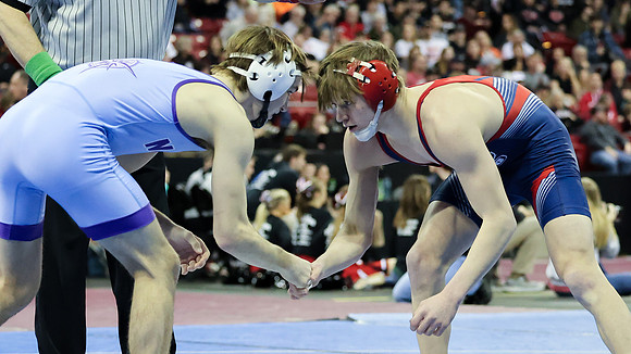 2024 State Tourney 144lbs Parker Olson Bout 1 (5)