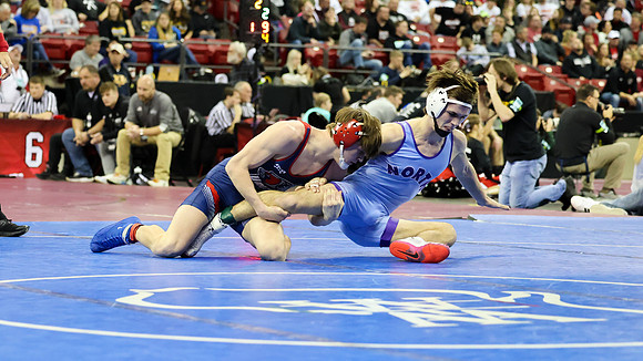 2024 State Tourney 144lbs Parker Olson Bout 1 (7)