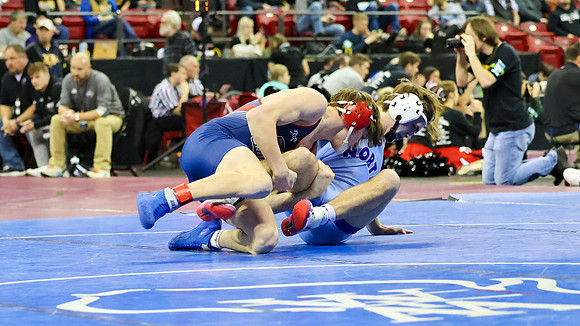 2024 State Tourney 144lbs Parker Olson Bout 1 (8)