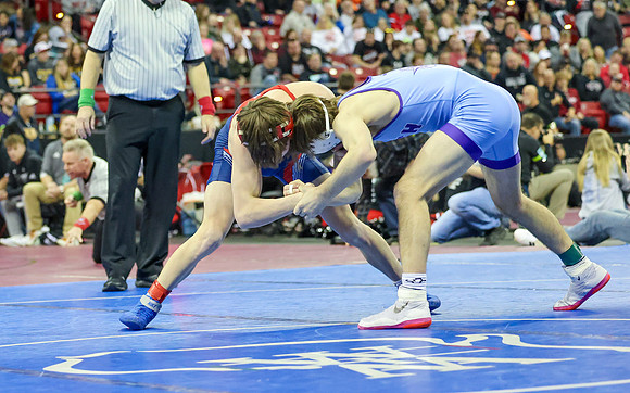 2024 State Tourney 144lbs Parker Olson Bout 1 (9)